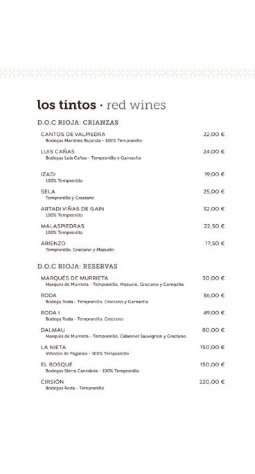 Bodega de vinos tintos en La Perla de Jávea