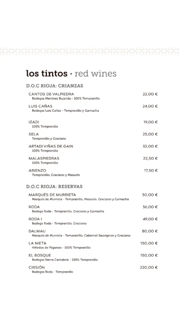 Bodega de vinos tintos en La Perla de Jávea