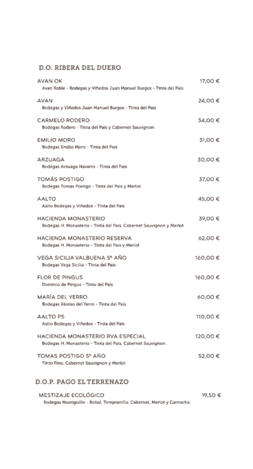 Vinos tintos en La Perla de Jávea