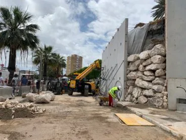 Obras de emergencia del talud en el puerto de Xàbia