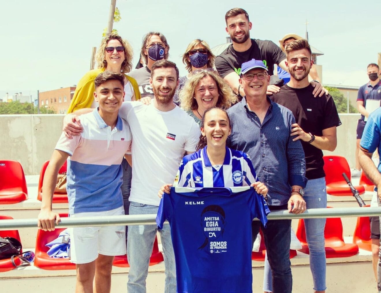 Gema Soliveres con su familia