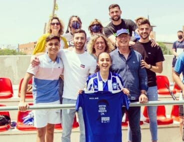 Gema Soliveres con su familia