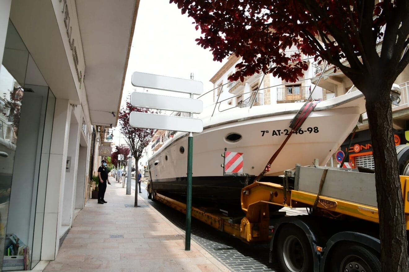 Tramo en el que el yate ha quedado paralizado