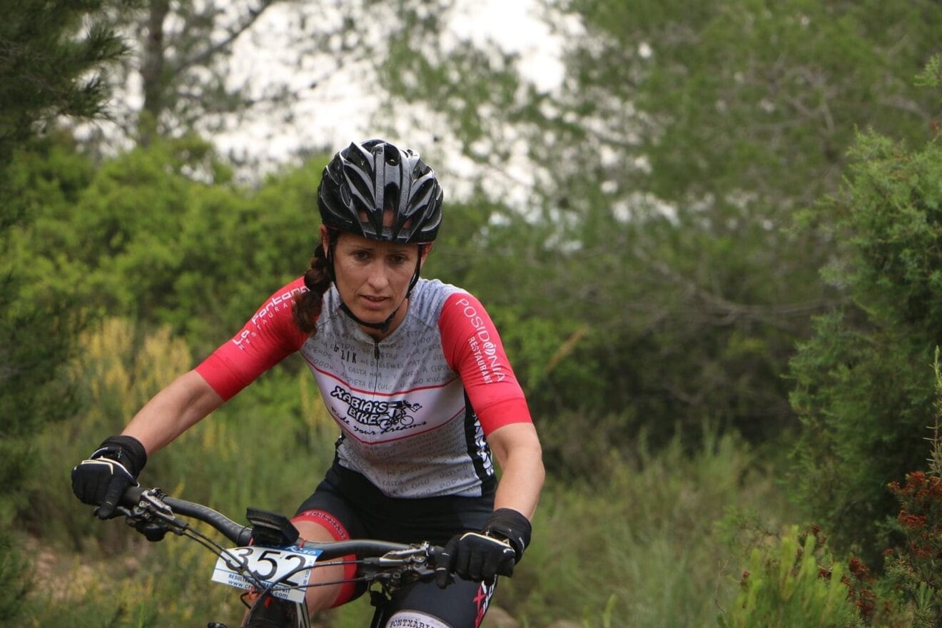 Ana Moreno en la 'X Marxa BTT Ciutat de Carlet'