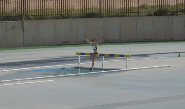 Imagen: Ana González durante la prueba