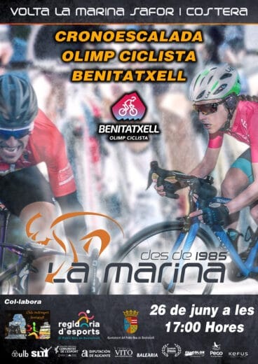 Cartel de la cronoescalada de Benitatxell