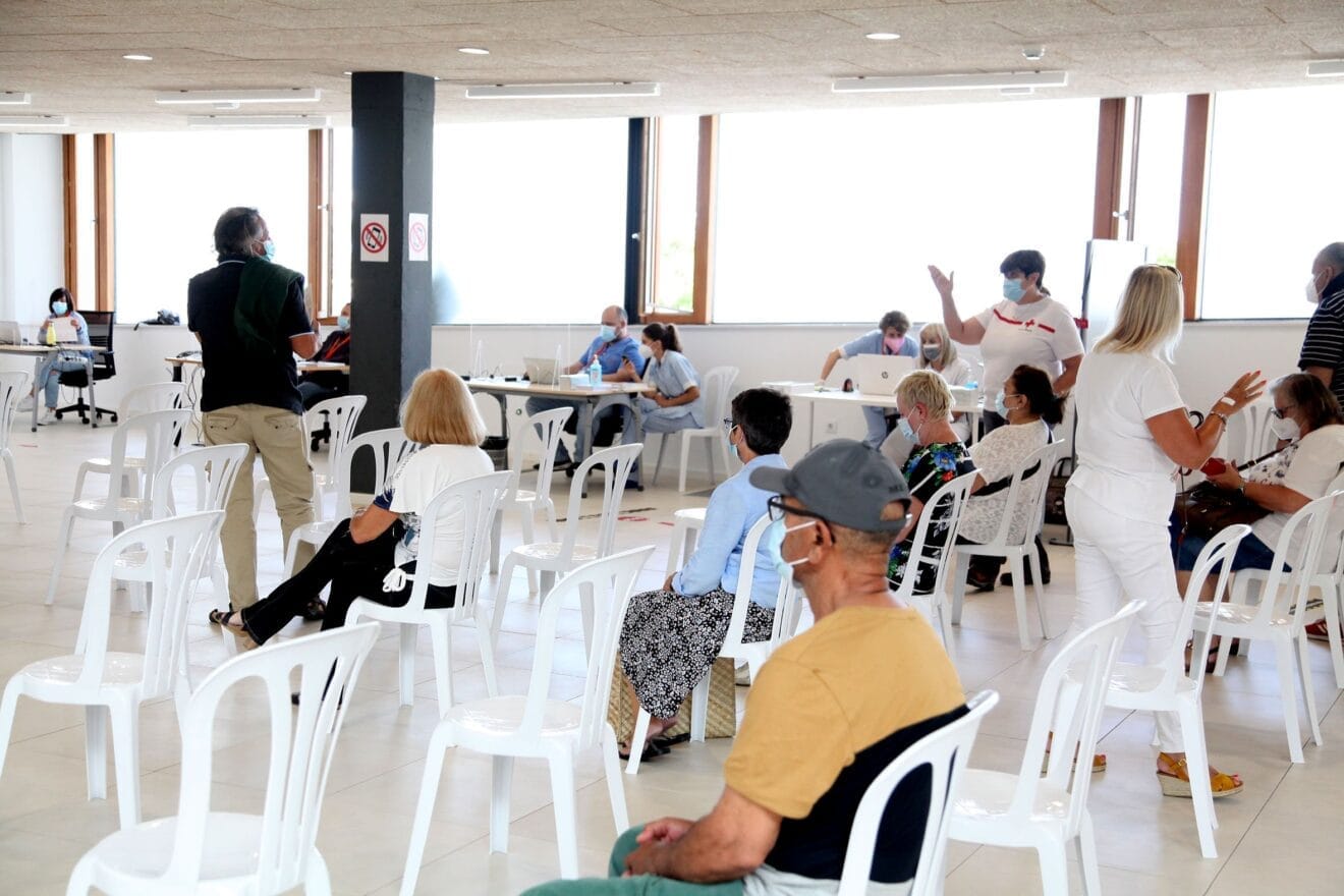 Durante la vacunación masiva en Xàbia