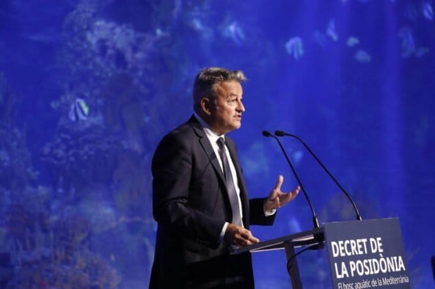 Imagen: José Chulvi en la presentación del decreto de la Posidonia
