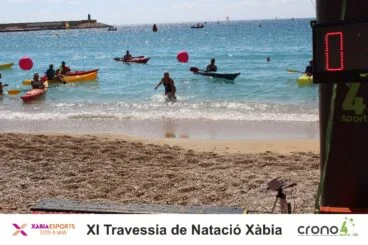 Nadadora llegando a meta