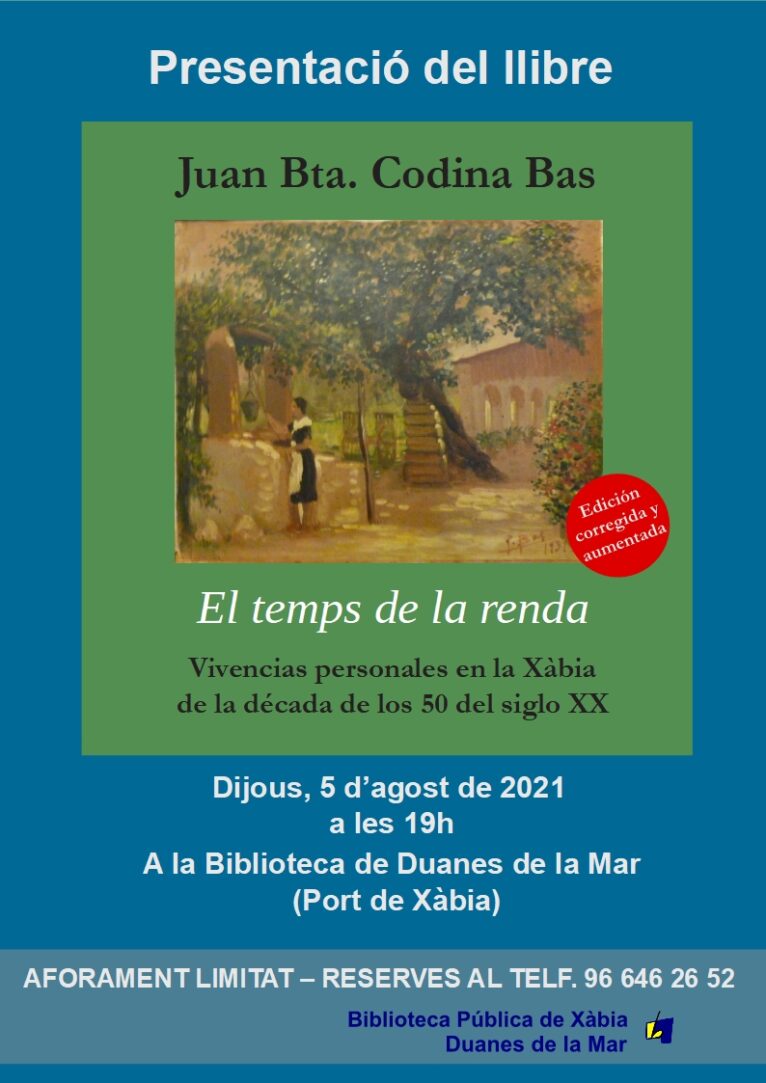 Affiche pour la présentation du livre de Juan Bta. Codina
