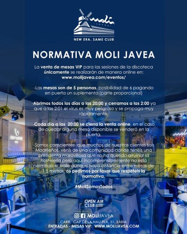 Imagen: Comunicado Molí Javea