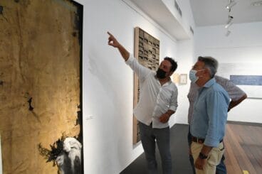 Francesc Marsal explicando su obra