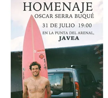 Homenaje al surfista en Xàbia