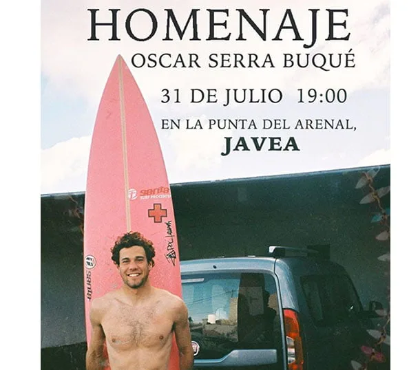 Homenaje al surfista en Xàbia