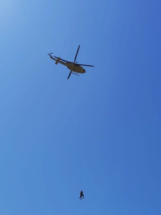 Imagen: Rescate de la joven herida entre Ambolo y Sol de Barranc