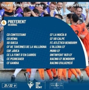 Xàbia pertenece al Grupo IV del Preferente la próxima temporada