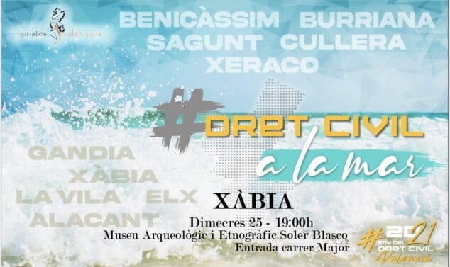 Imagen: Cartel de la conferencia 'Dret a la Mar'