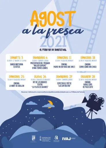 Cartel programación ‘Agost a la fresca 2021’