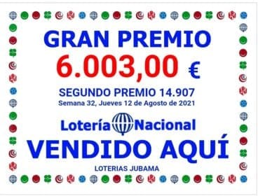 Segundo premio de la loteria nacional
