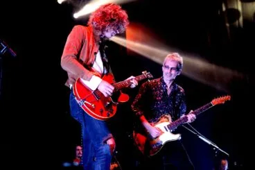 Ariel Rot y Ovidi de Los Zigarros en el Montgorock
