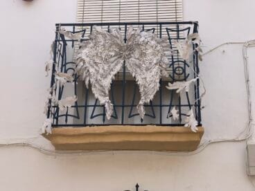 Balcón decorado en las fiestas de Duanes de la Mar