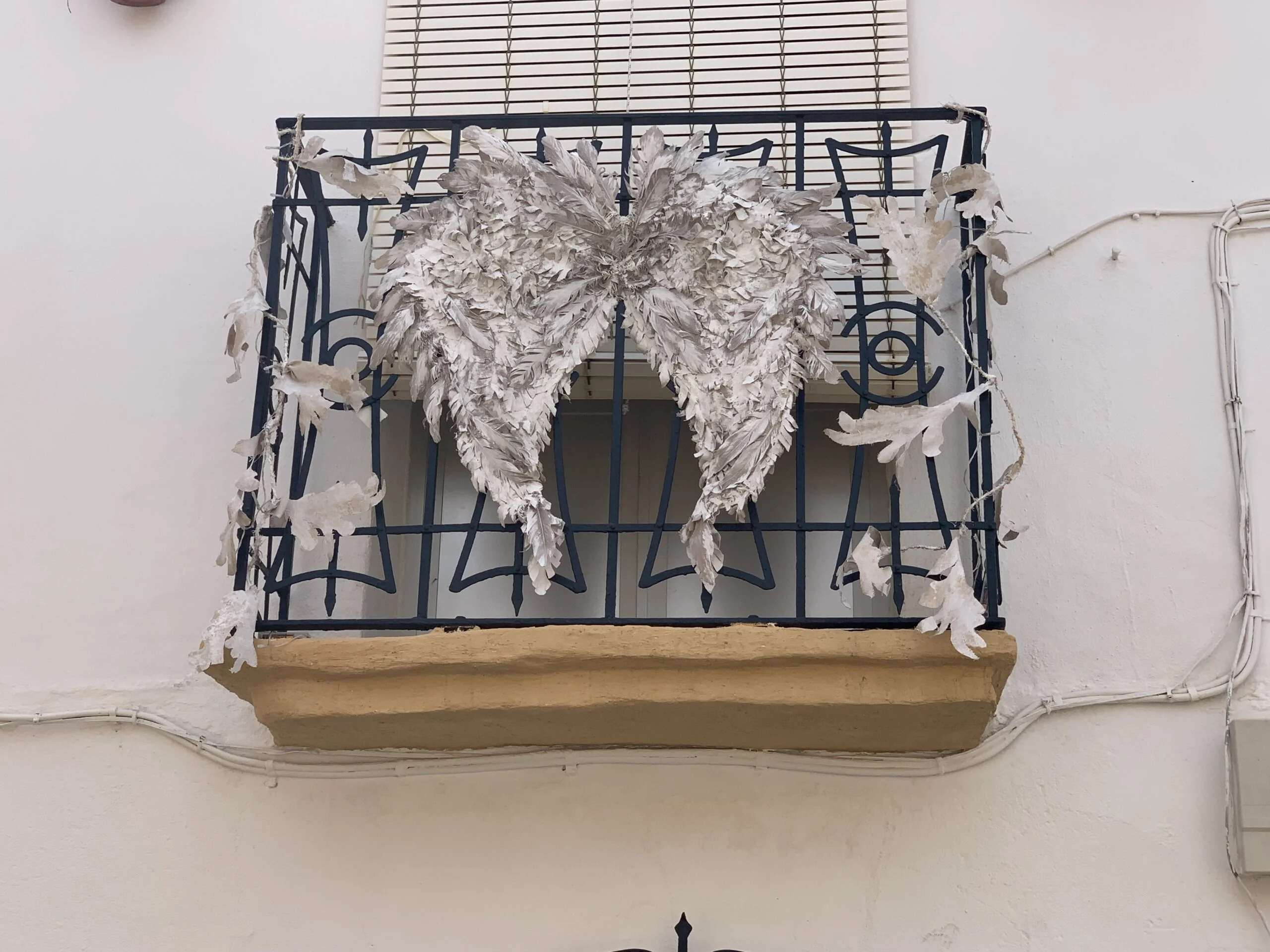 Balcón decorado en las fiestas de Duanes de la Mar