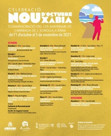 Cartel de la programación 9 octubre 2021
