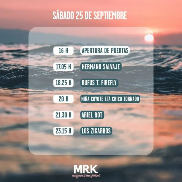 Imagen: Horario conciertos sábado