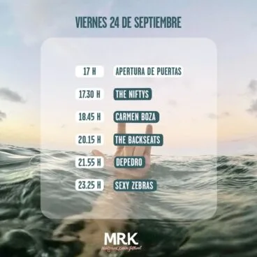 Horarios concierto viernes