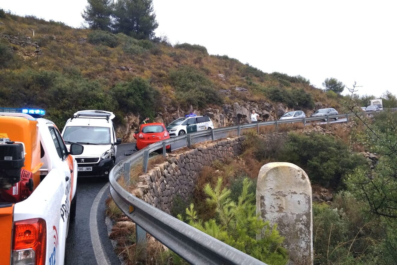 Accidente en la carretera de Les Planes