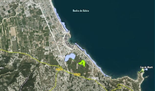 Imagen: Impacto en la costa de Xàbia