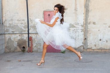 Juliette Slama en una sesión de fotos