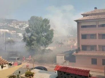 Llamas del incendio