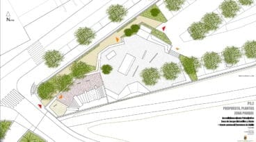 Plano de la actuación en la zona del Skate Parc y entrada al municipio