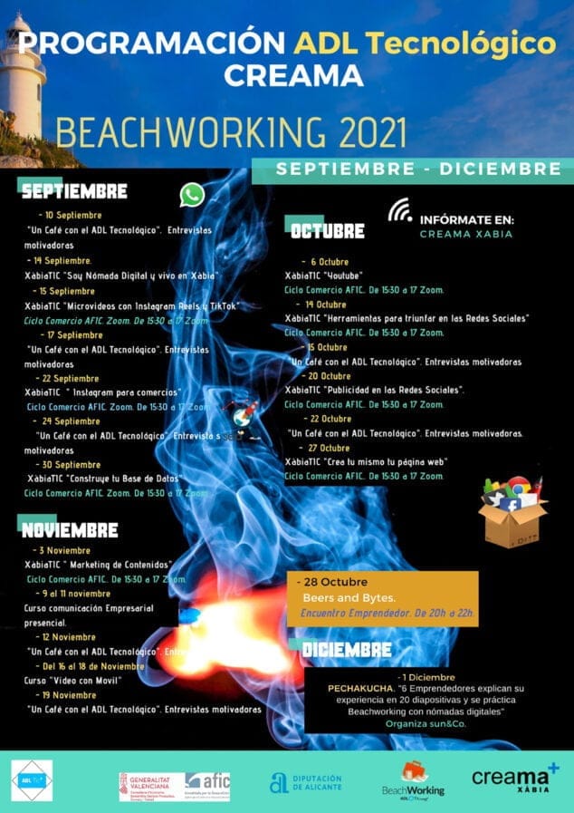 Imagen: Programación del Beachworking 2021