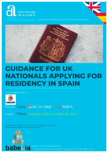 Cartel Charla sobre el Brexit en Xàbia