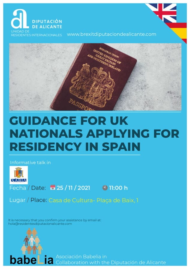 Imagen: Cartel Charla sobre el Brexit en Xàbia
