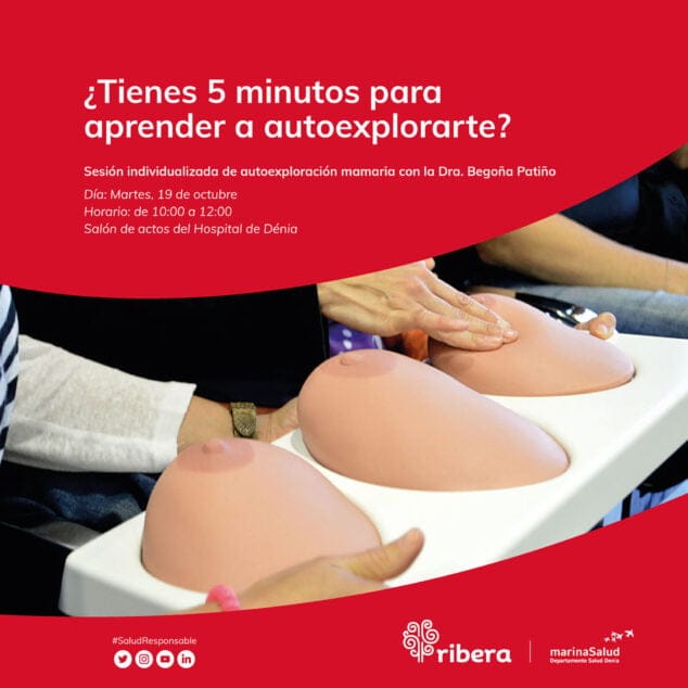 Imagen: Cartel del taller de autoexploración del Hospital de Dénia