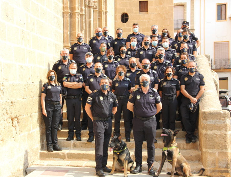 Cuerpo de la Policía Local de Xàbia en el día de los Ángeles Custodios 2021
