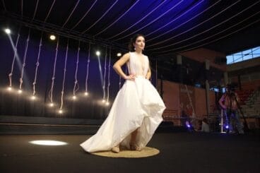 Desfile de moda de Rubén Bisquert en el acto de elección de Riena, damas y presidentes de la quintà 2021