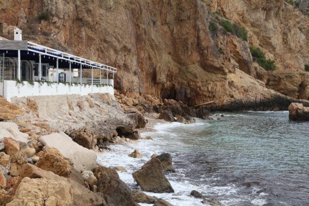 Imagen: Estado actual de la Cala del Tangó o Pope