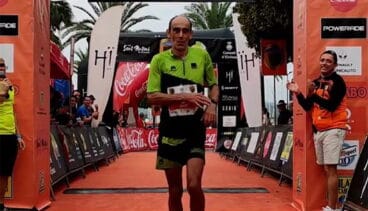 Nasio Cardona entrando en meta