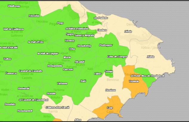 Imagen: Situación de Covid en los municipios de la comarca