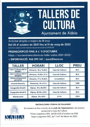 Talleres culturales de Xàbia