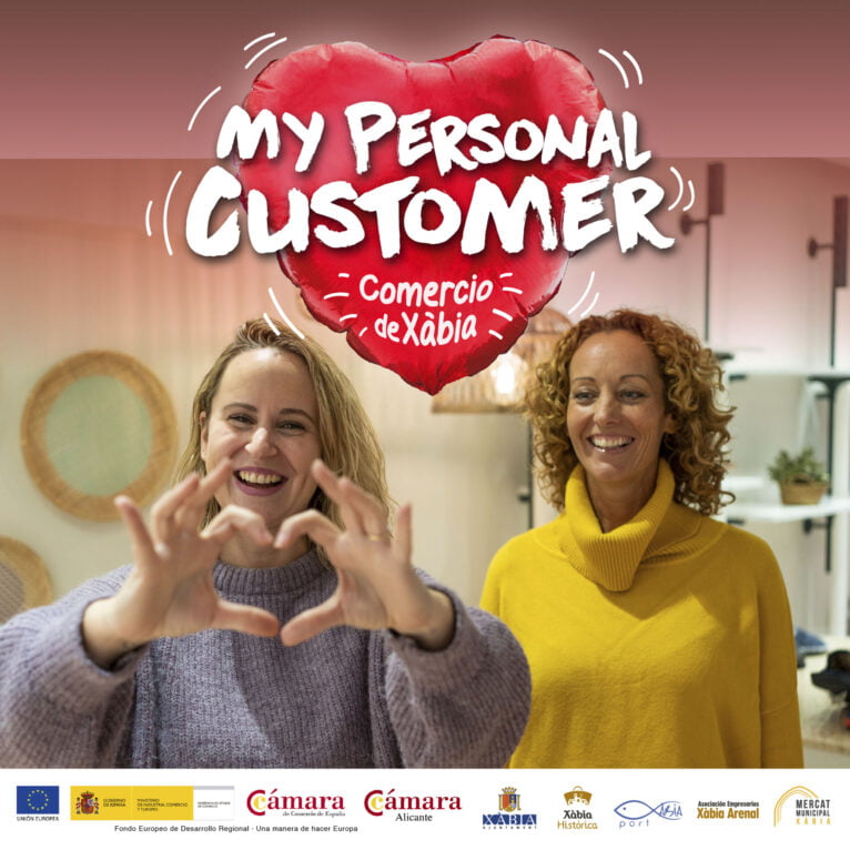 Campaña 'My personal customer' en Xàbia con comerciantes y clientes como protagonistas