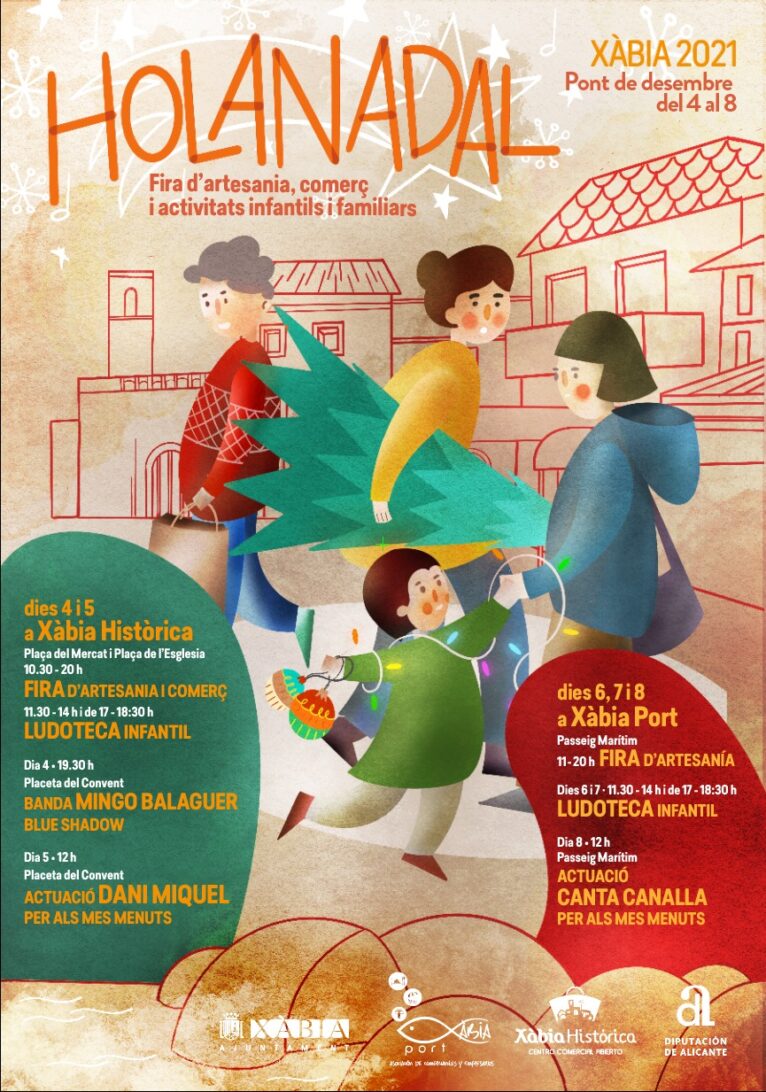 Cartel de la Feria de Navideña Xàbia 2022
