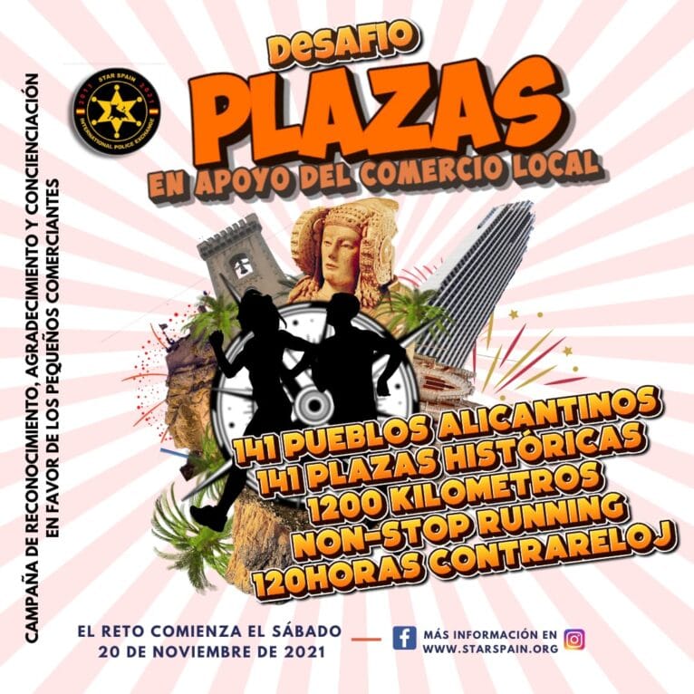 Cartel del reto solidario por el comercio local