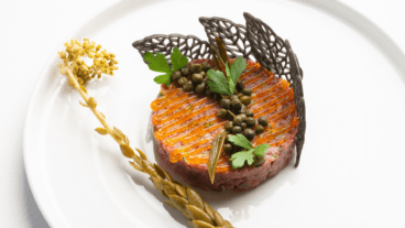 Entrante frío con productos frescos de la lonja de Xàbia