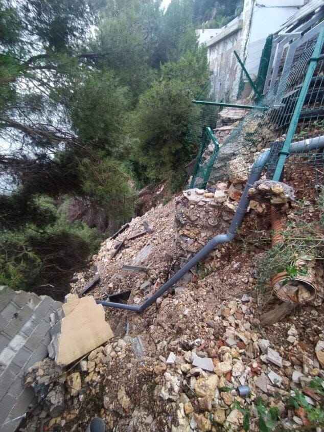 Imagen: Escombros del derrumbe