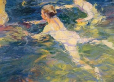 Nadadores, obra de Joaquín Sorolla expuesta en el Thyssen